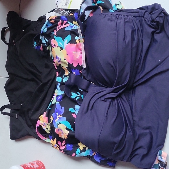 Swimwear Anne Cole, Calvin Klein, macys 4 for 1 one pc and 3 tankinis NWT 18 W - Picture 3 of 8
